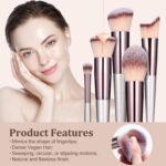 BS-MALL Make-up Brush Set 18 Pcs Premium Artificial Basis Powder Co... - Image 4