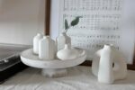 Carrot's Den - Set of 6 Nordic Minimalist White Ceramic Donut Bud Vase... - Image 5