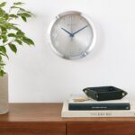 Bulova Winston Wall Clock C4844 | 10" Diameter | Metallic Design with Dia... - Image 5