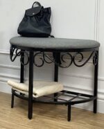 Mango Steam Half Moon Shoe Bench - Vainness Seat/Dressing Stool/Make-up C... - Image 3