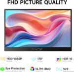 AYY 15 Inch Transportable Monitor 1080P FHD 100% sRGB, USB-C HDMI Exterior ... - Image 4
