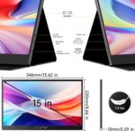 AYY 15 Inch Transportable Monitor 1080P FHD 100% sRGB, USB-C HDMI Exterior ... - Image 6