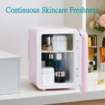 Skincare Fridge with Viewing Window, 4L/6Can Make-up Mini Fridge for Be... - Image 3