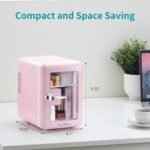 Skincare Fridge with Viewing Window, 4L/6Can Make-up Mini Fridge for Be... - Image 4