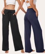 TNNZEET 3 Pack Girls's Huge Leg Pants with Pockets - Informal Unfastened Yoga... - Image 3
