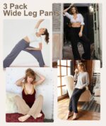 TNNZEET 3 Pack Girls's Huge Leg Pants with Pockets - Informal Unfastened Yoga... - Image 5