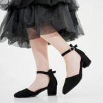 Flower Woman Footwear Closed Toe Heels for Ladies Gown Footwear Ankle Strap H... - Image 3