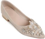 Girls's Rhinestone Vogue Pointed Toe Pearl Diamond Low Heel Costume We... - Image 3