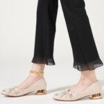 Girls's Rhinestone Vogue Pointed Toe Pearl Diamond Low Heel Costume We... - Image 6