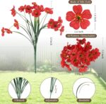 24 Bundles Synthetic Flowers for Outdoor/Indoors, Pretend Flowers Plant... - Image 3
