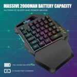 RedThunder Wi-fi One-Handed Gaming Keyboard, 2.4Ghz RGB Backlit Min... - Image 4