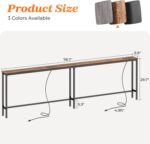 SUPERJARE 79 Inch Couch Desk with 2 Energy Retailers and USB-C Ports, 5.9... - Image 4