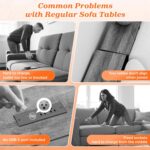 SUPERJARE 79 Inch Couch Desk with 2 Energy Retailers and USB-C Ports, 5.9... - Image 5