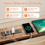 SUPERJARE 79 Inch Couch Desk with 2 Energy Retailers and USB-C Ports, 5.9... - Image 6