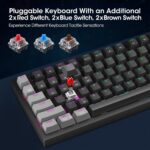 KOORUI 75% Wi-fi RGB Gaming Keyboard,3 Mode BT/2.4Ghz/USB-C Scorching Swa... - Image 4
