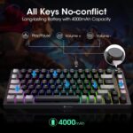 KOORUI 75% Wi-fi RGB Gaming Keyboard,3 Mode BT/2.4Ghz/USB-C Scorching Swa... - Image 6