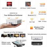 GEEKOM A6 Mini PC with AMD Ryzen 7 6800H, 16GB DDR5 RAM 512GB M.2 NVMe... - Image 3