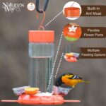 Nature's Method Hanging Glass Oriole Feeder for Outside Décor, 30 Ounce C... - Image 5