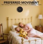 Silent Wall Clocks Battery Operated 8 Inch, Analog Wall Clock with Ove... - Image 5