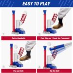 Tball Set for Toddlers 3-5, Tee Ball Set with Step on Pitching Machine... - Image 5