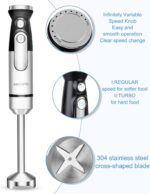 Handblender with Plug,Immersion Blender Handheld, Heavy-Obligation Copper Mo... - Image 3