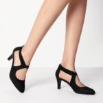 DREAM PAIRS Girls's Pumps Closed Pointed Toe Kitten Heels Elegant Half... - Image 4