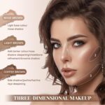 Blush Contour Palette, Bronzer & Highlighter Powder, Setting for Cheek... - Image 6