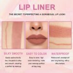 Kaely 2-in-1 Nude Brown Lip Liner & Lipstick Set Package for Girls, Matte ... - Image 4