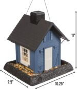Blue Cottage Birdfeeder, 9.5 x 10.25 x 13.25 (9085) - Image 6
