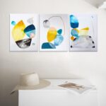 Summary Canvas Wall Artwork for Bed room Fashionable 3 Piece Framed Wall Artwork Ye... - Image 7