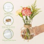 Clear Glass Bud Vase Set of 12 Pcs, Small Glass Vases for Flowers Wedd... - Image 8