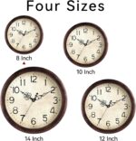 Wall Clock, Classic Wall Clocks Battery Operated Quartz Silent Non-Tic... - Image 3