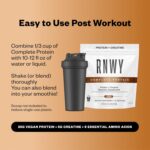 RNWY 25g Chocolate Protein + 5g Creatine Powder, Vegan Plant-Primarily based Professional... - Image 9