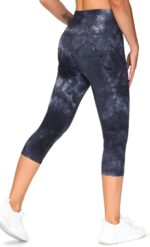 THE GYM PEOPLE Tummy Management Exercise Capris Leggings with Pockets Excessive... - Image 4