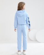 Women' Clothes Set Butterfly Print Crop Prime Hoodies Sweatpants 2 Piec... - Image 6