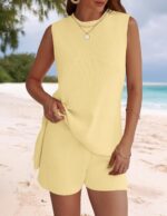 NENONA Ladies's Summer time Sleeveless Sweater Lounge Units Informal Unfastened Match ... - Image 4