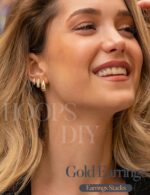LOLIAS Small 14K Gold Plated Chunky Hoop Earrings for Girls Hypoallerg... - Image 3