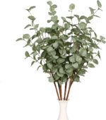6 Pcs 27" Eucalyptus Stems Greenery Stems Eucalyptus Leaf Spray in Gre... - Image 6