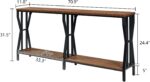 HOMISSUE Couch Console Desk, 70.9" Additional Lengthy Couch Desk with 2-Tier S... - Image 3