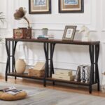 HOMISSUE Couch Console Desk, 70.9" Additional Lengthy Couch Desk with 2-Tier S... - Image 4