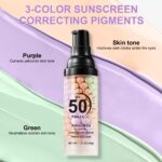 3 In 1 Primer for Face Earlier than Make-up,SPF 50, Sunscreen One Step Coloration ... - Image 3