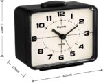 Battery Operated Retro Analog Alarm Clock,4" Classic Decor for Bed room... - Image 4