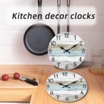 CHYLIN Wall Clock, Silent Non Ticking Battery Operated, Rustic Coastal... - Image 3