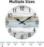 CHYLIN Wall Clock, Silent Non Ticking Battery Operated, Rustic Coastal... - Image 4