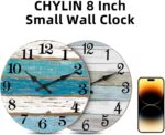 CHYLIN Wall Clock, Silent Non Ticking Battery Operated, Rustic Coastal... - Image 6