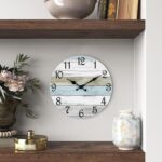 CHYLIN Wall Clock, Silent Non Ticking Battery Operated, Rustic Coastal... - Image 7