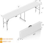 HLPB Folding Bench 6 ft, Foldable Plastic Bench with Deal with and Clean... - Image 3