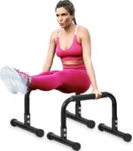 TABEKE Push Up Bar, 14'' Excessive Metal Parallettes & Dip Bar with Full Co... - Image 2