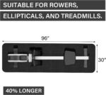 Rowing Machine Mat 96" x 30" with Storage Bag and Sports activities Towel,Treadmi... - Image 3