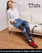 Leg Air Compression Massager for Foot Warmth, Air Compression Calf Massa... - Image 5